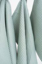 Organic Waffle Cotton Towel - Sage Green