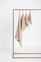 Organic Waffle Cotton Towel - Beige
