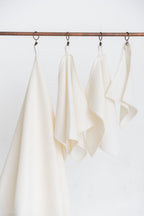 Organic Waffle Cotton Towel - Cream